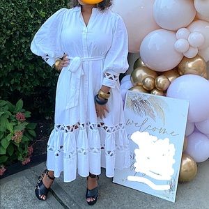 Fun & Flowy White Maxi Dress